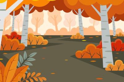 Hand Drawn Flat Autumn Background – Free to Download