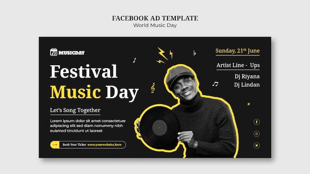 Social Media Promo Template for World Music Day Celebration – Free Download