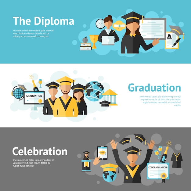 Graduation Banner Set – Free Download, Download Free Stock Photos