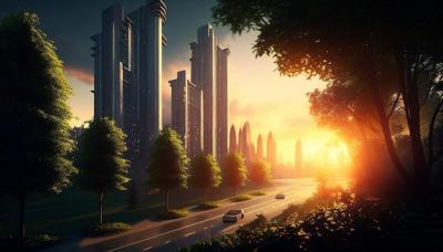 Eco-Friendly Green Metropolis: Free Stock Photos for Download