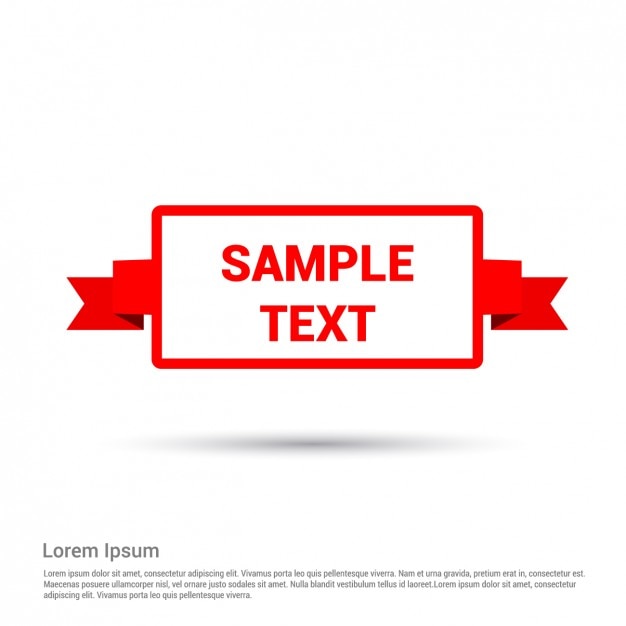 Download Free Red Ribbon Template – Vector Design