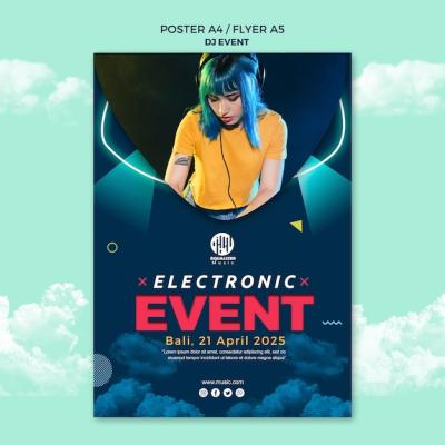 Music Party Concept Poster Flyer Template – Free Download