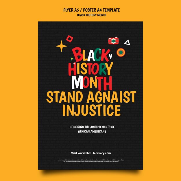 Black History Month Poster or Flyer Template – Free Download