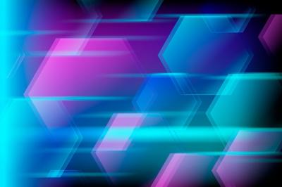 Geometric Models Neon Lights Background – Free Stock Photo for Download