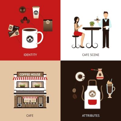 Coffee House Flat Set – Free to Download Stock Photos