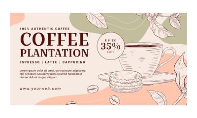 Hand Drawn Coffee Plantation Facebook Template – Free Download