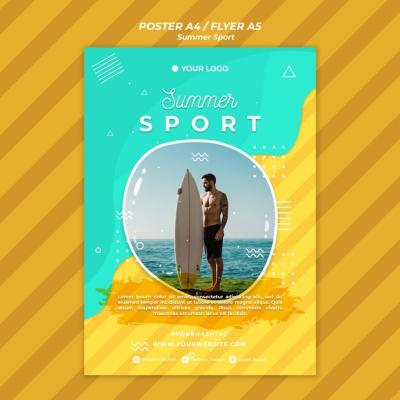 Summer Sport Poster Concept – Free Download