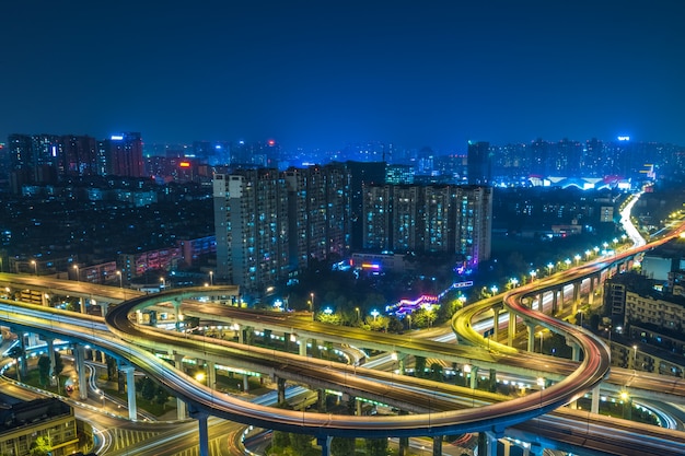 Aerial View of Chengdu Overpass – Free Download Free Stock Photo