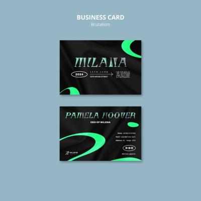 Brutalism Concept Business Card Template – Free Download