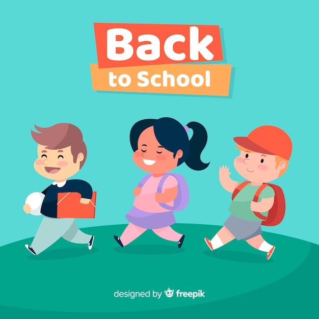 Hand Drawn Children Back to School Background â Free Download