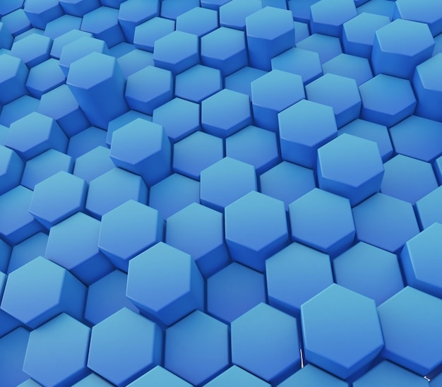 3D Abstract Background with Extruding Hexagons Design – Free Download