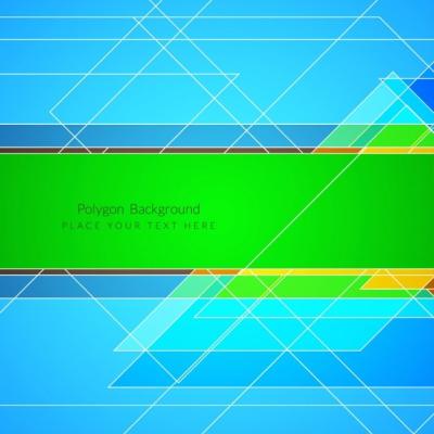 Green and Blue Polygonal Background – Free Download