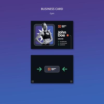 Gym Training Business Card Template – Free Download