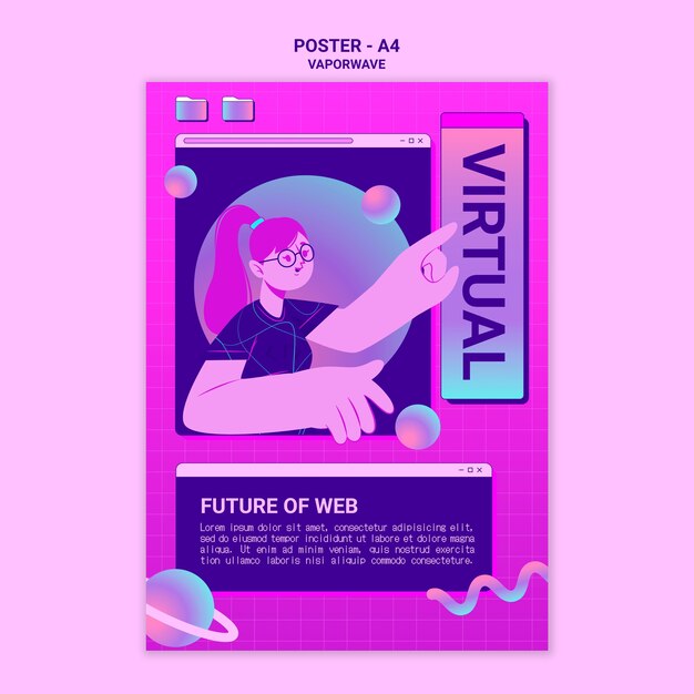 Vaporwave Print Template – Free to Download