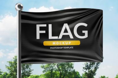 A Black Flag Featuring the Word ‘Flag’ – Free Stock Photo for Download