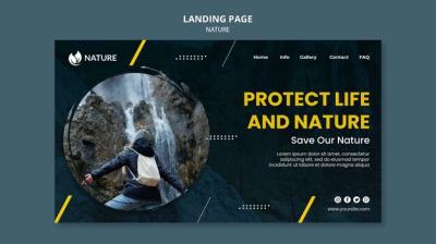 Nature Protection and Preservation Landing Page Template – Free to Download