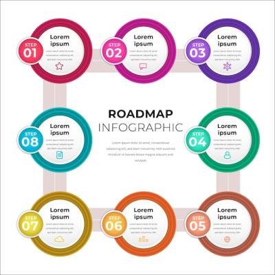 Colorful Realistic Process Infographic – Free Download