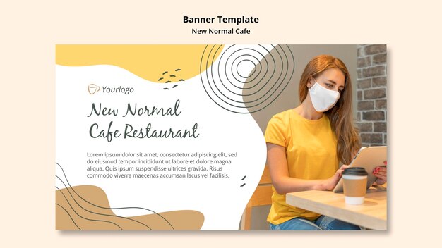 New Normal Cafe Banner Template – Download Free Stock Photo