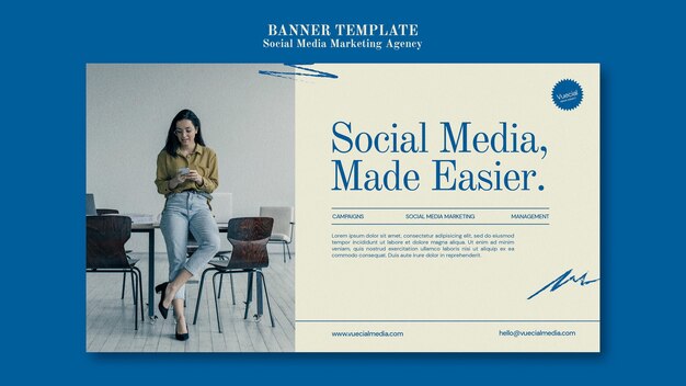 Social Media Marketing Agency Banner Design Template – Free Download