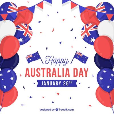 Australia Day Background Vector Template – Free Download