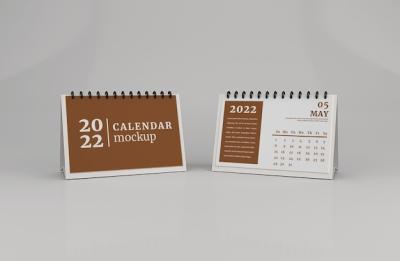 Realistic Desk Calendar Mockup Template – Free Download