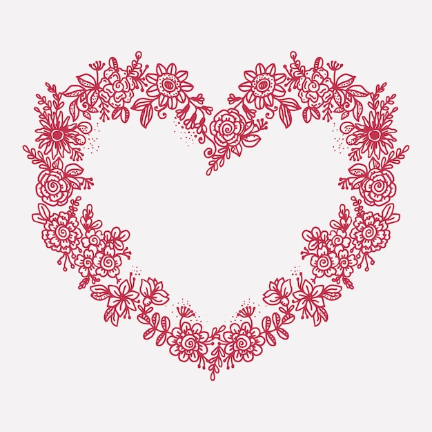 Hand Drawn Hearts Border and Frame – Free Download