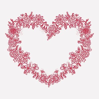 Hand Drawn Hearts Border and Frame – Free Download