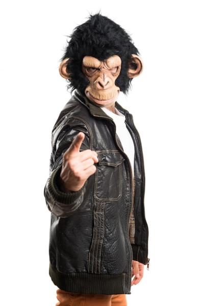 Monkey Man Pointing Forward – Free to Download