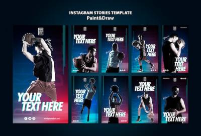 Instagram Stories Template for Basketball Players – Free Download