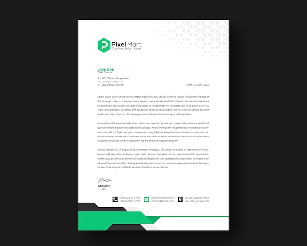 Professional Creative Letterhead Template Design – Free to Download