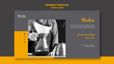 Coffee Shop Banner Template Theme – Download Free Stock Photo