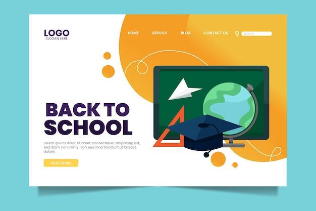 Back to School Landing Page Template – Free Download