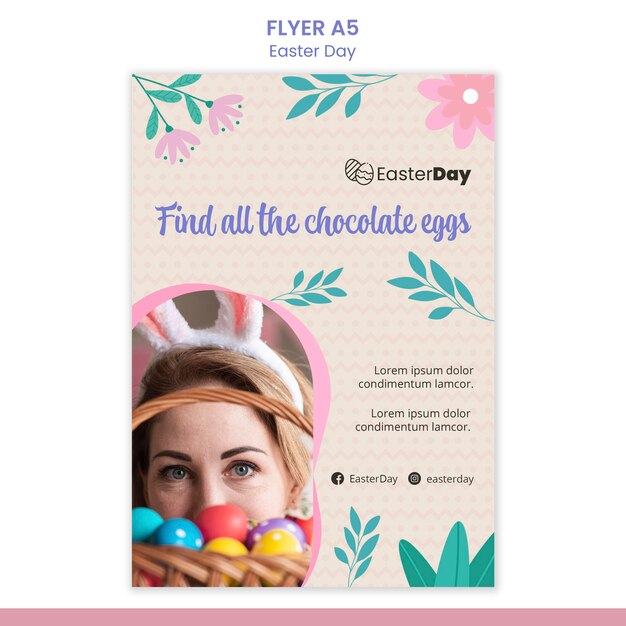 Happy Easter Day Flyer Template – Free Download