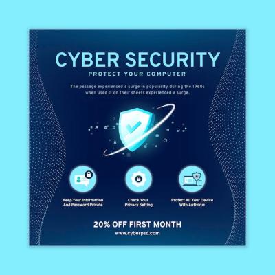 Cyber Security Squared Flyer Template – Free Download