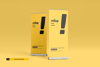 Rollup or X-Banner Mockup – Free Download