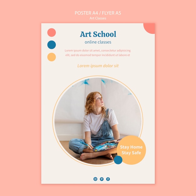 Art School Poster Template – Free Download