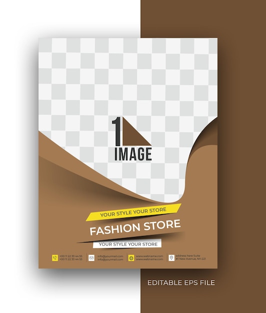 Fashion Store A4 Business Brochure Flyer Poster Design Template – Free Download