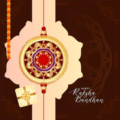 Celebrate Raksha Bandhan: Religious Hindu Festival Background Vector – Free Download