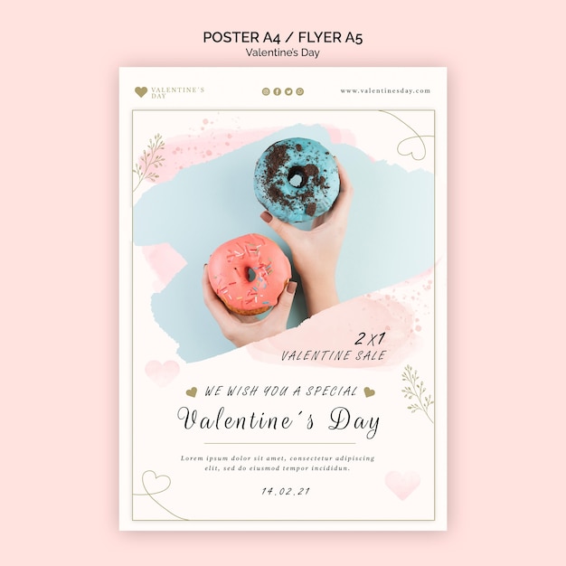 Valentine Day Poster Template – Download Free Stock Photo