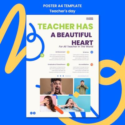 Teacher’s Day Celebration Poster Template – Free Download