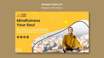 Meditation & Mindfulness Banner Template – Download Free Stock Photo