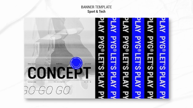 Basketball Game Banner Template – Free Download