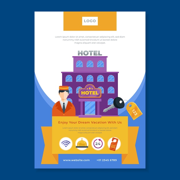 Luxury Hotel Poster Template – Free Download