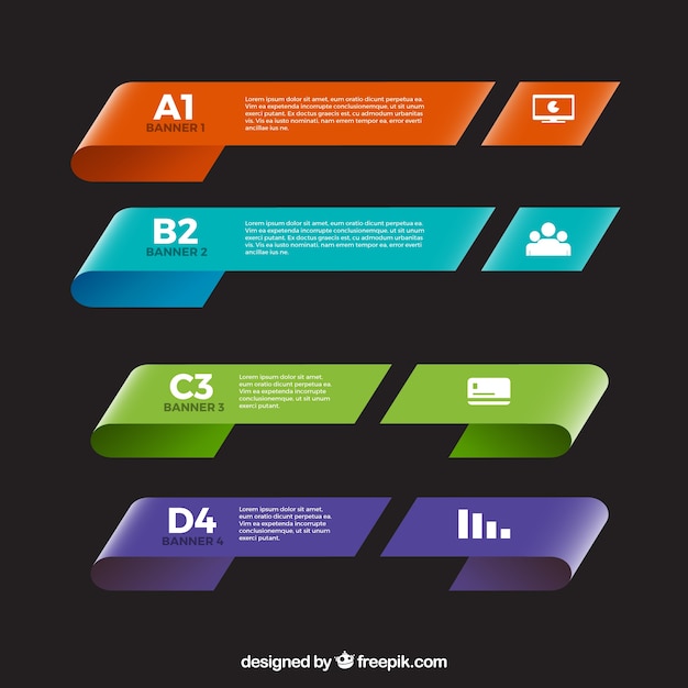 Realistic Infographic Options – Free Download