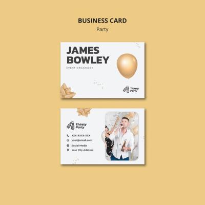 Party Business Card Template – Free Download