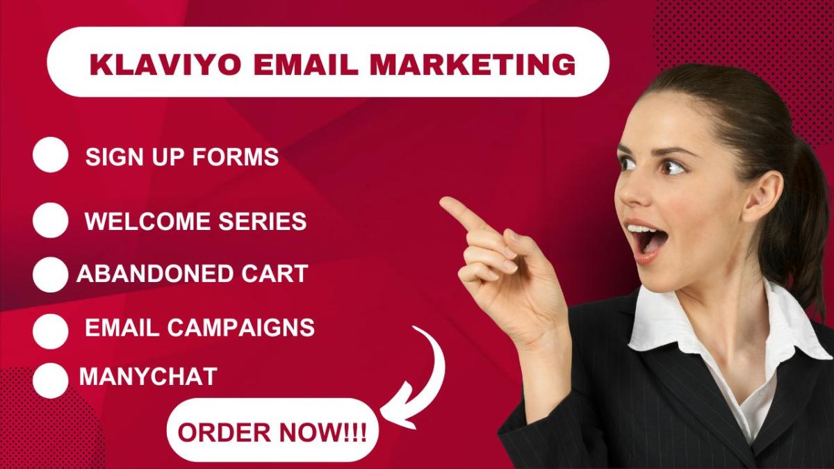 I Will Set Up Klaviyo Email Marketing, Klaviyo Email Automation, MannyChat Chatbot, and Shopify