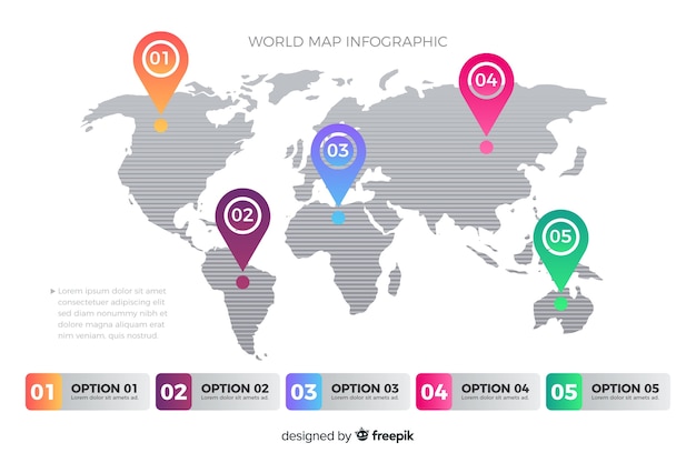 Business Infographic Featuring World Map – Free Stock Photo Download