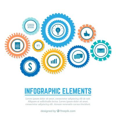 Infographic with Gears – Free Download, Free Stock Photo