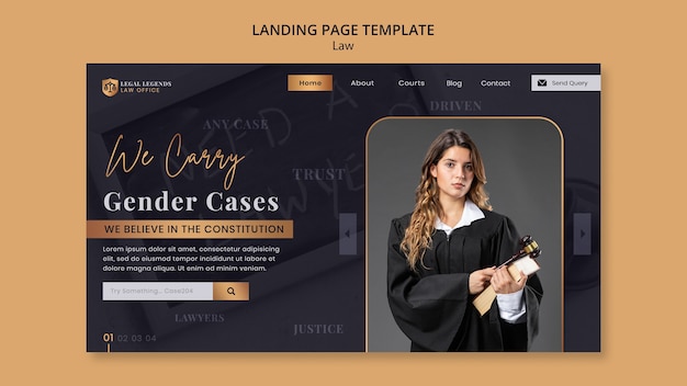 Law Landing Page Design Template – Download for Free