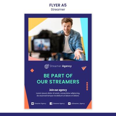 Vertical Flyer Design for Streaming Online Content – Free Download